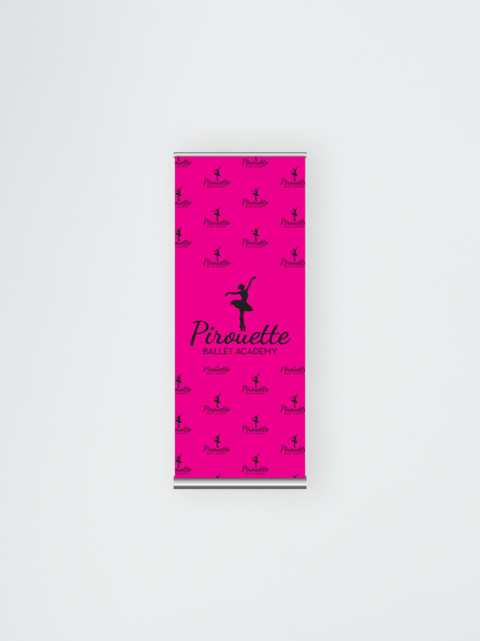 Deluxe Wide Base Retractable Banner - 33.5" x 79" Thumbnail