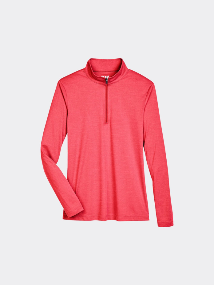 Ladies Zone Sonic Heather Performance Quarter-Zip Pullover Thumbnail