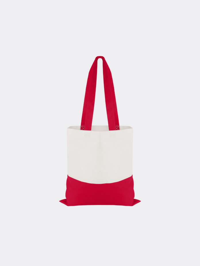 Cotton Colored Accent Flat Tote Thumbnail