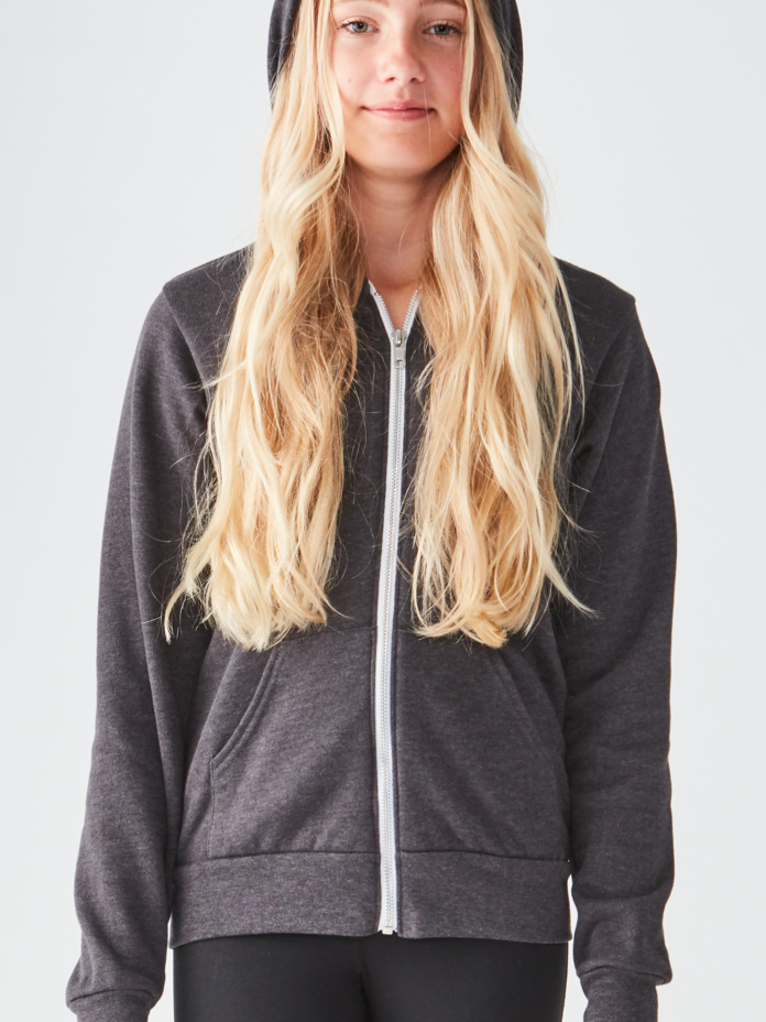 Bella + Canvas Youth Unisex Premium Fleece Full-Zip Hoodie Thumbnail