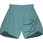 Ladies Flowy Overlay Shorts Thumbnail