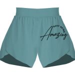 Ladies Flowy Overlay Shorts Thumbnail