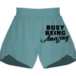 Ladies Flowy Overlay Shorts Thumbnail