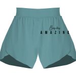Ladies Flowy Overlay Shorts Thumbnail