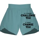 Ladies Flowy Overlay Shorts Thumbnail